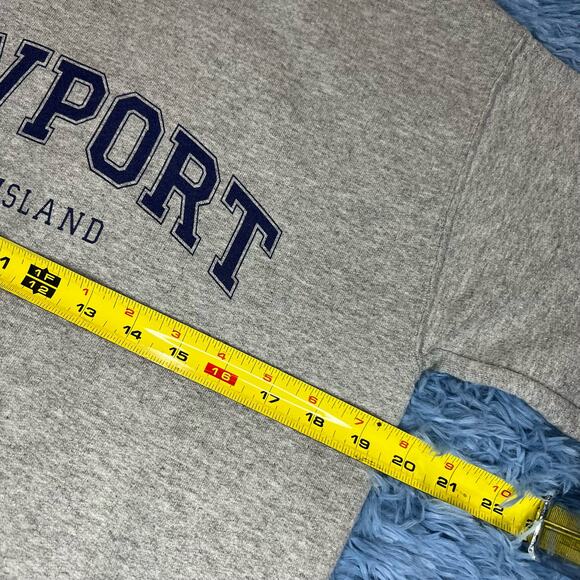 VINTAGE Newport Rhode Island Graphic Crewneck Sweater Size Small Mens Gray Y2K - Picture 8 of 9
